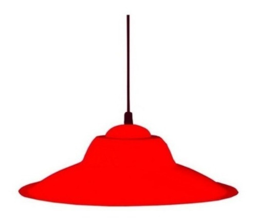 Colgante Rojo C136 Ferrolux Apto Lamparas Led Rosca E27