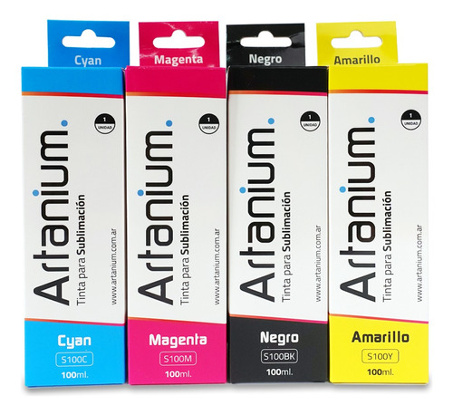 Tinta Sublimacion Artanium Con Pico Para Epson X 4 Colores