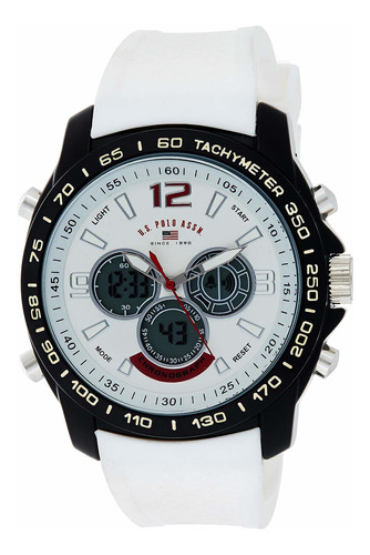 Reloj Hombre U.s. Polo Assn. Us9556 Cuarzo Pulso Blanco En