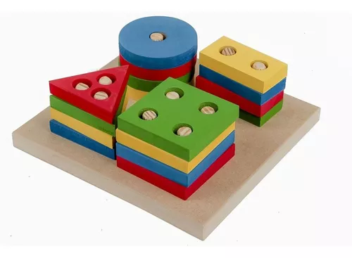 Brinquedo Montessori Prancha Formas Geométricas - Gemini Jogos Criativ -  Brinquedos Educativos e Pedagógicos - Gemini Jogos Criativos