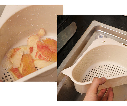 Estante Colador Fregadero Triangular Con Ventosa Para