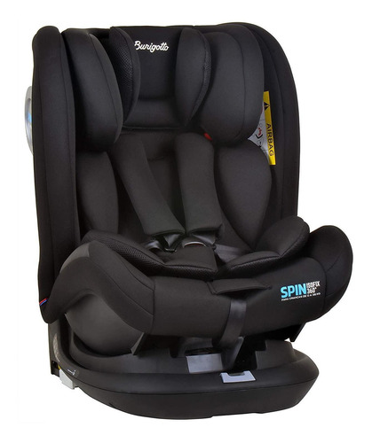 Cadeirinha Carro Spin Isofix 360 9-36 Kg Black Burigotto