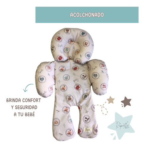 Reductor Huevito Bebe Cochecito Universal Reversible Algodon Caritas