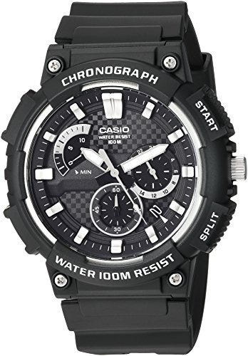 Casio Mens Retrograde Quartz Resin Casual Wa