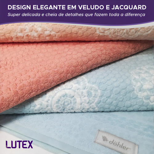 Toalla de baño Dohler Soft Pearl aterciopelada, 100% algodón, color liso, azul cielo 5688