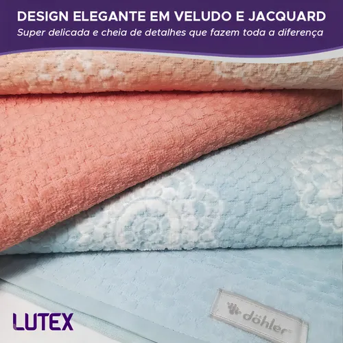 Toalla de baño Dohler Soft Pearl aterciopelada, 100% algodón, color liso, azul cielo 5688