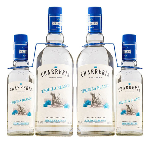 Duo Pack Tequila Charrería Blanco 1000 Ml Con 375 Ml
