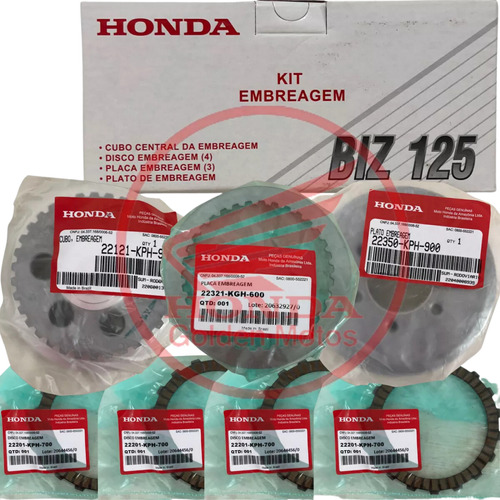 Kit Embreagem Biz 125 Hop Original Honda