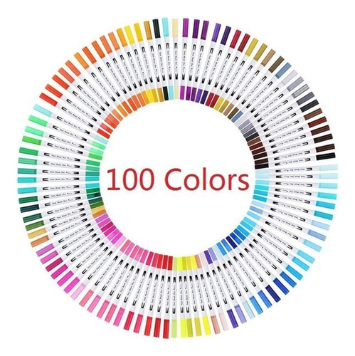 Marcadores De Pluma De Acuarela De 100 Colores Para Dibujar