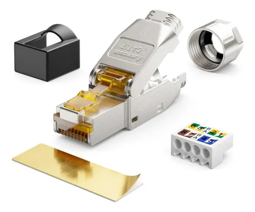 Conector Rj45 Modular Conector Rj45 Modular Industrial Rj45 Cat6a Cat7 Rj45 Campo ...