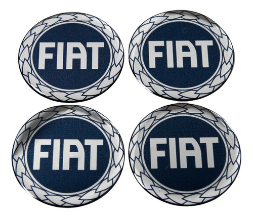 Adesivos Emblema Resinado Roda Fiat 51mm Cl2