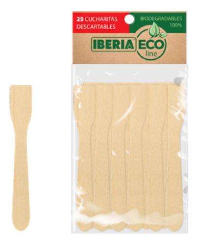 Cucharitas Ecologicas P/postre X25u. Iberia®