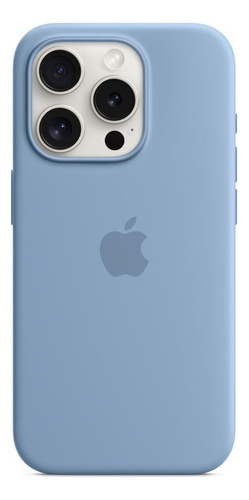 Capa Com Magsafe Para iPhone 15 Pro, Apple, Silicone, Azul