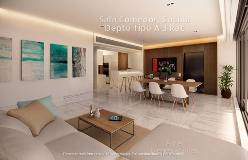 Departamento De  3 Recámaras En Venta A Estrenar, Puerto Cancún, Avenida Bonampak.preventa