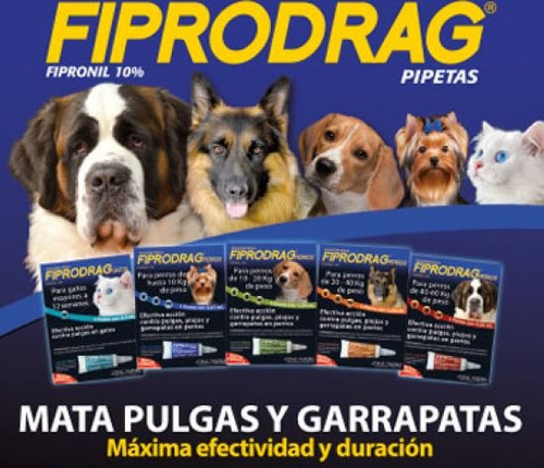 Pipeta Fiprodrag Antipulga Perros De 20 A 40 Kg Mh