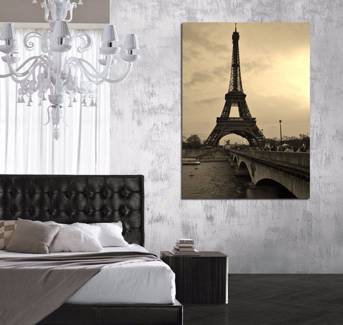 Cuadro 40x60cm Vintage De Paris Torre Eiffel Ciudad Amor