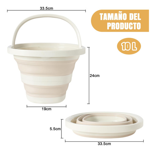 Cubo Plegable, Cubo De Limpieza Plegable, Cubo De Plástico