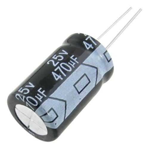 10 Peças Capacitor Eletrolítico 470uf 25v 470 X 25 105ºc