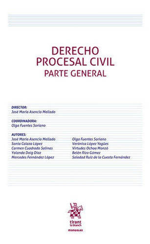 Derecho Procesal Civil, De Asencio Mellado, José María. Editorial Tirant Lo Blanch, Tapa Blanda En Español