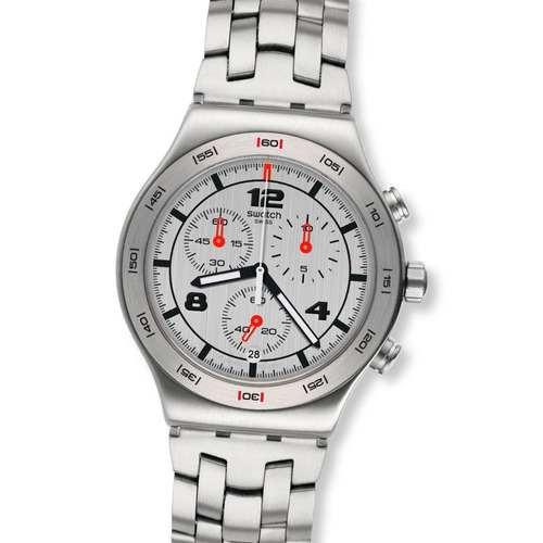 Reloj Swatch Silver Again Yvs447g Acero Cronografo 3bar