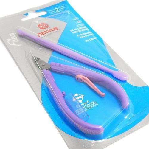 Kit Cuidado Uñas Mundial Personal Care Alicate + Espatula