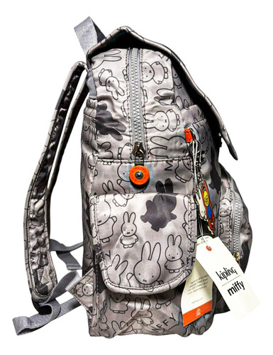 Mochila Kipling Diseño Especial Miffy Importación Americana Gris Oscuro Liso