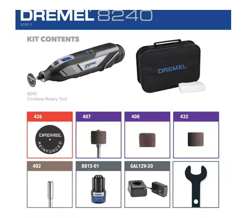 Kit Dremel Inalambrico 8240-5 Con Bateria 12v F0138240aa