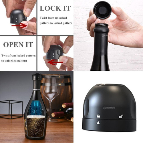 Yu 2xwine Bottle Plug Tapón De Champán Cava Bar Herramienta
