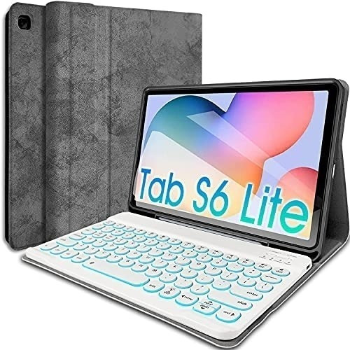 Funda+teclado Wineecy Galaxy Tabl S6 Lite 10.4ø Inalam Gris