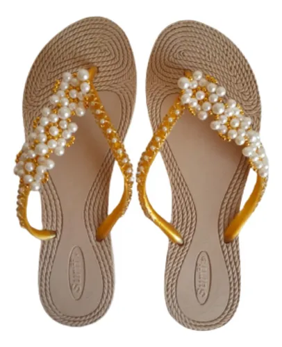 Sandalias decoradas store con perlas