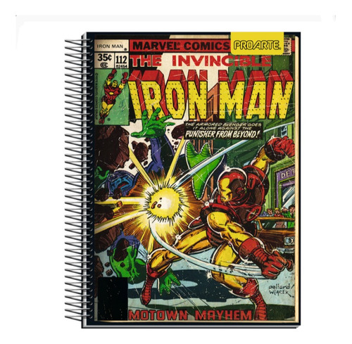 Cuaderno Triple Marvel Cómics Hombre Araña Ironman Hulk Y Ca