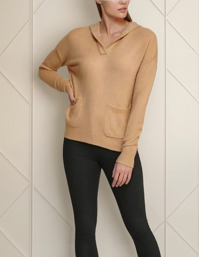 Sueter Calido Sweater Tunica Con Capucha Calvin Klein Mujer