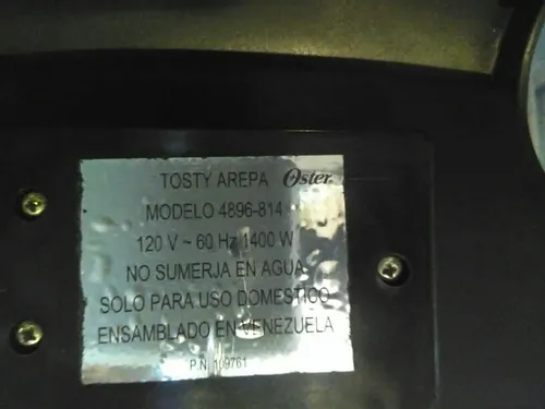 Tosty Arepa Oster, 6 Arepas (Usado)