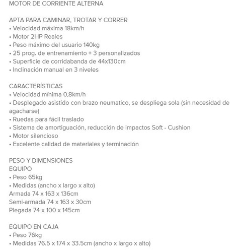 Imagen 6 de 9 de Cinta De Correr Enerfit 760 Profesional 2hp C. Alterna