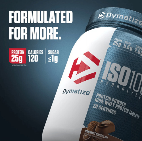 Whey Importado Isolado Hidrolisado Iso 100 Dymatize 2,3kg