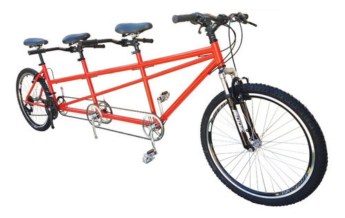Bicicleta Tandem Para Três Pessoas 21v