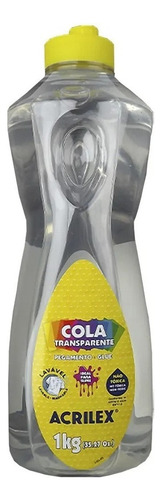 Cola Transparente 1kg 02801 - Acrilex 1 Litro