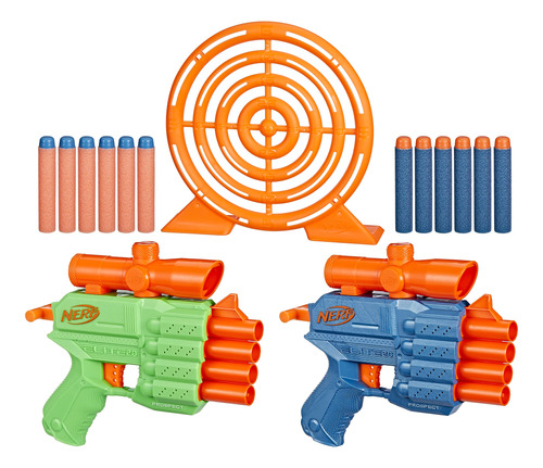 Nerf Elite 2.0 Face Off Target Set, Incluye 2 Lanzadores De