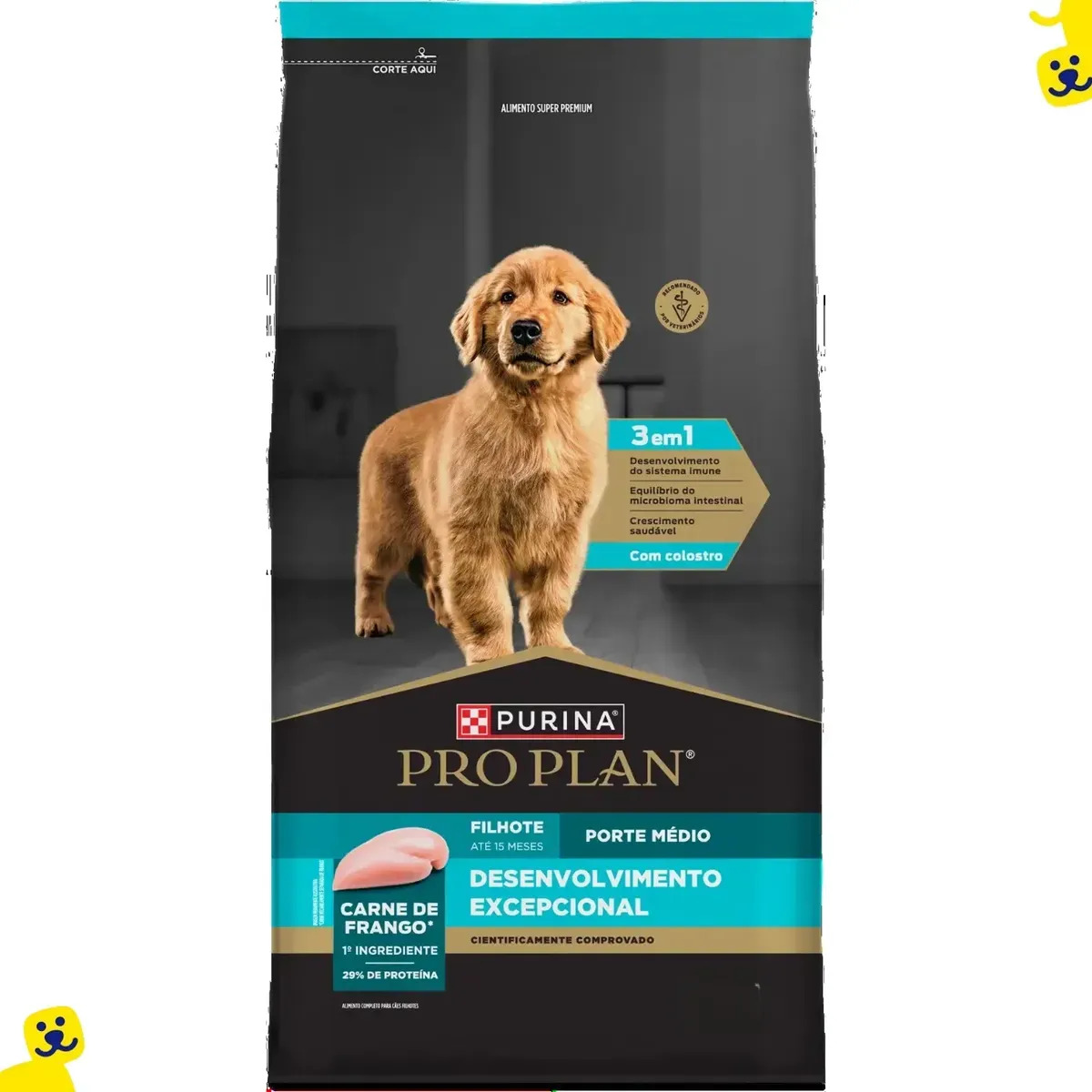 Ração Pro Plan Cães Filhotes Médio Frango 2,5kg