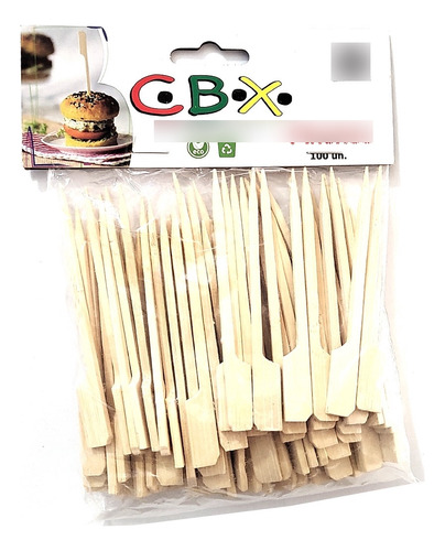 Pinchos De Bambú Cbx 9 Cm X 100 Und- Picadas-hamburguesas