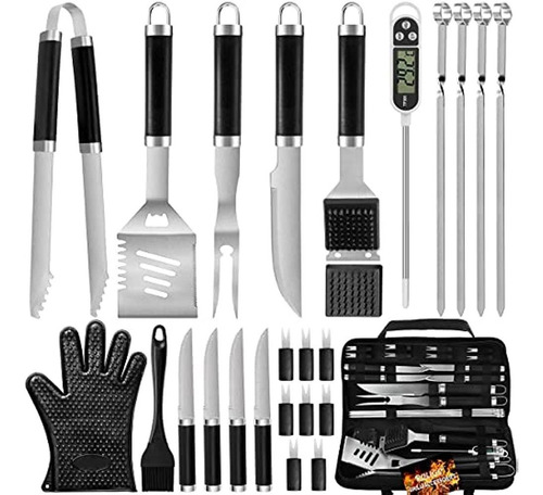 Poligo 26pcs Bbq Grill Accesorios Camping Grill Utensilios S