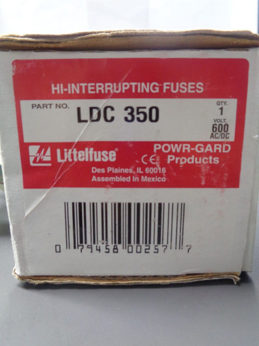 New Littelfuse Ldc 350 Amp Fuse Powr-pro 600 Volt Class Bbd