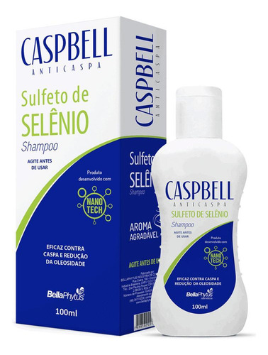 Caspbell Shampoo Sulfeto De SĂȘlenio 100ml Anticaspa