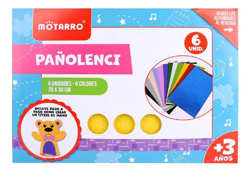 Carpeta Paño Lenci 6 Pliegos 6 Colores