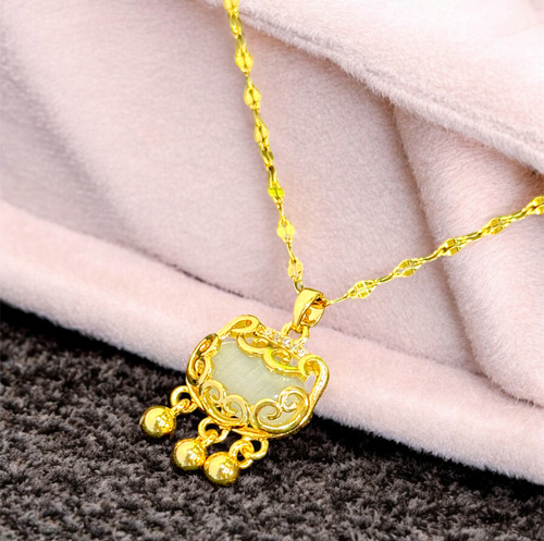 Collar Hello Kitty Gato Acero Inoxidable Con Piedra De Agua