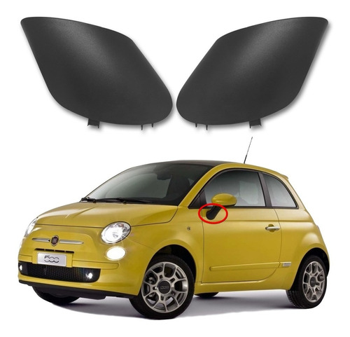 Par Moldura Acabamento Retrovisor Fiat 500 Sport 2011