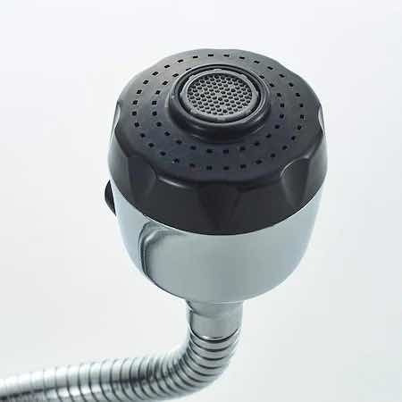 Imagen 4 de 5 de Monocomando Canilla Cromada P/cocina Con Pico Flexible Acra