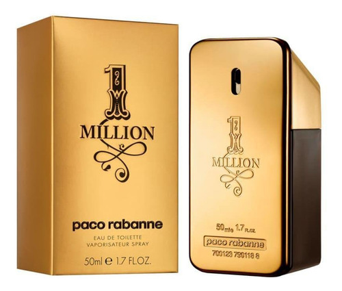 Perfume para hombre Paco Rabanne 1 Million Eau Toilette, 50 ml