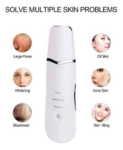Imagen 6 de 9 de Peeling Ultrasonico Portatil Piel Removedor Facial 3 Niveles
