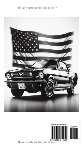 Libro Para Colorear Automovil Ford Mustang, Disenos Unicos Y